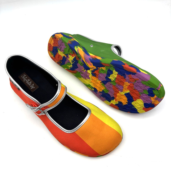 Hot Chocolate Design Chocolaticas PRIDE Rainbow Mary Jane Flats US9 EU40 - Picture 1 of 16